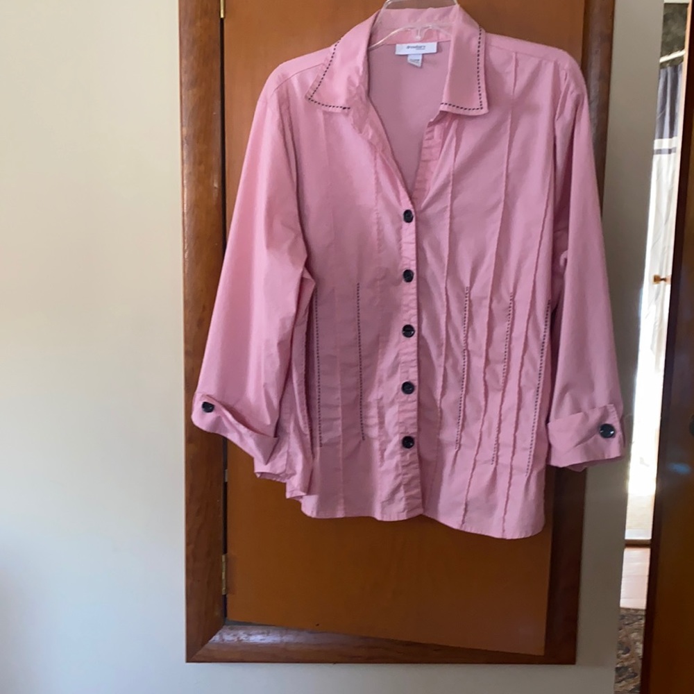 Women’s Long Sleeve Pink Button Down Blouse 18/20